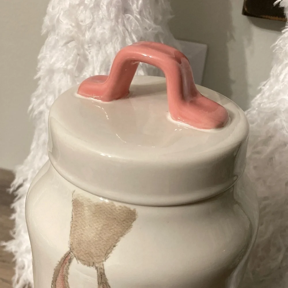 Rae Dunn TALL bunny love CANISTER NIP